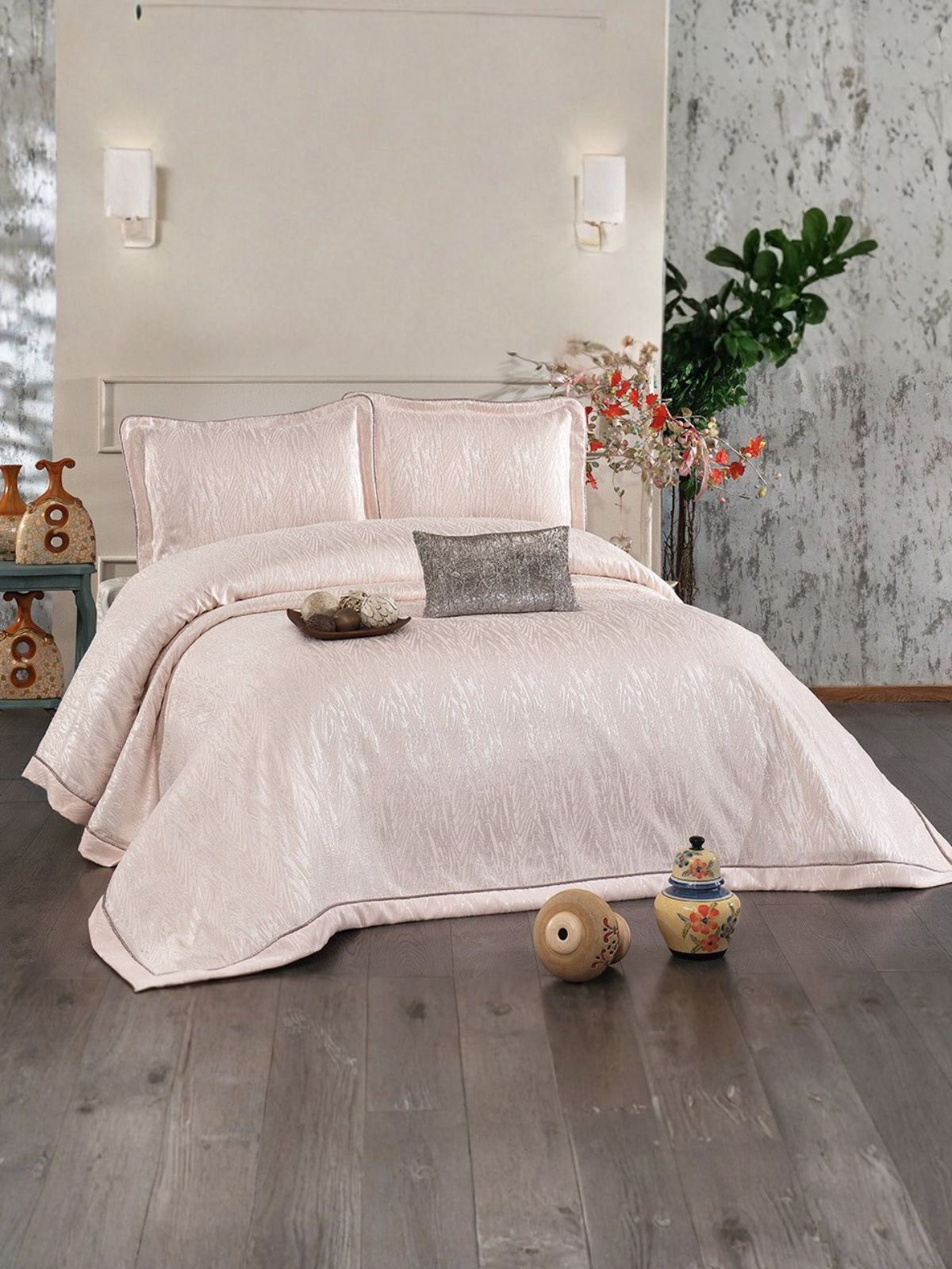 Ensemble couvre-lit jacquard 2 personnes 260x260 - Vivaldi