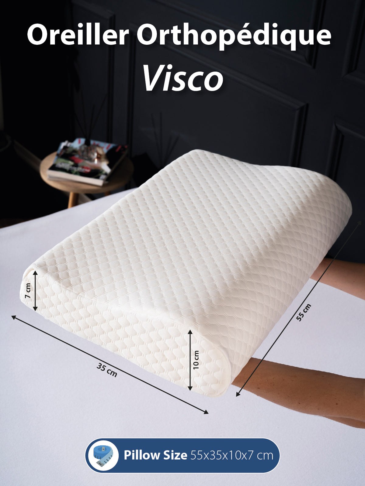 Oreiller Ergonomique cervical Mémoire de Forme 35x55