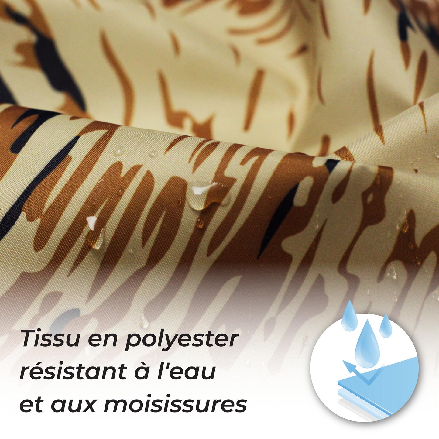 Rideau de douche tissu anti moisissures décoratif M. Le Cerf