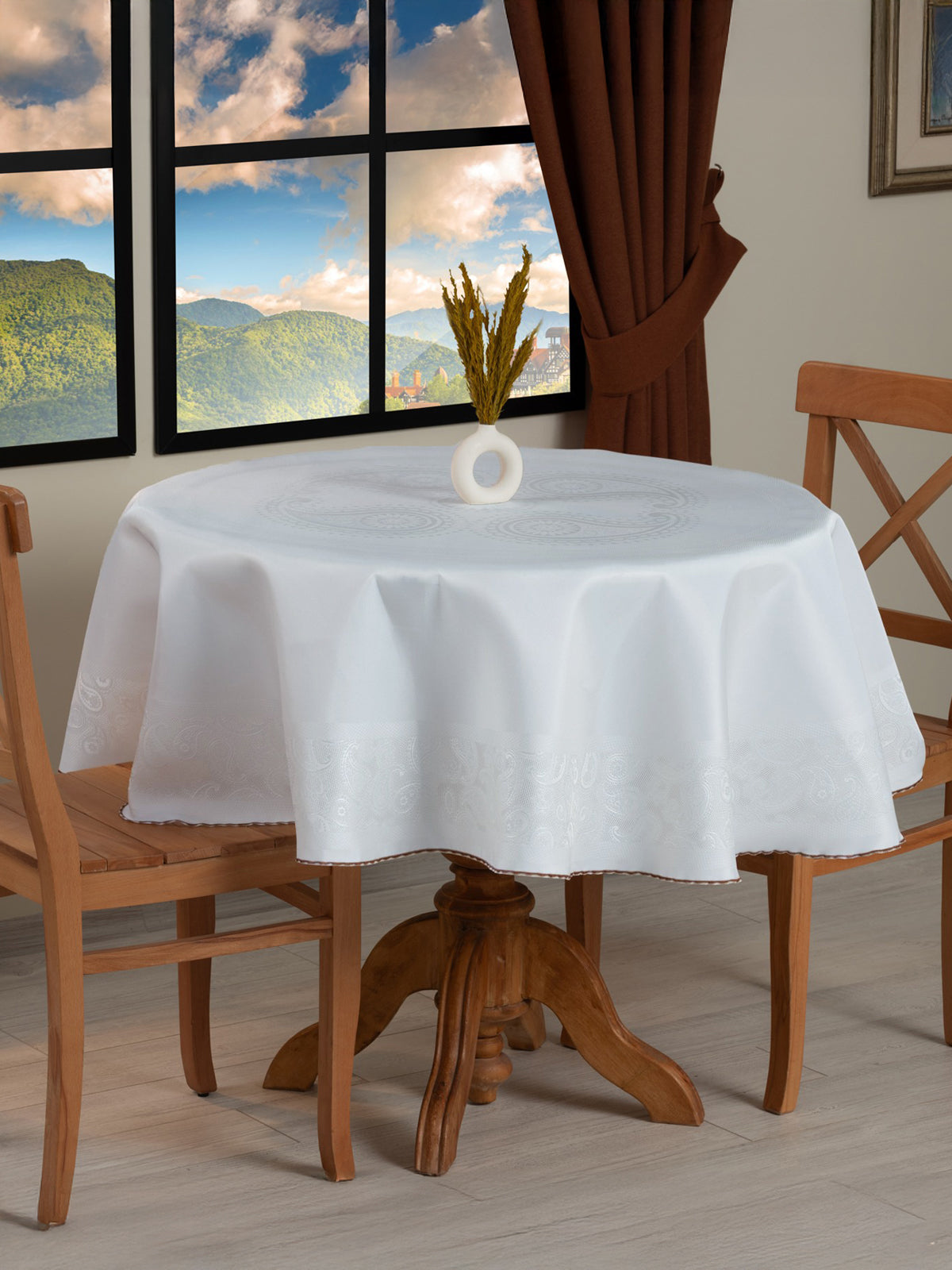Nappe de table imperméable en jacquard