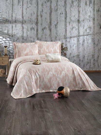 Parure de lit double avec 2 Oreillers et Coussin décoratif - Stella