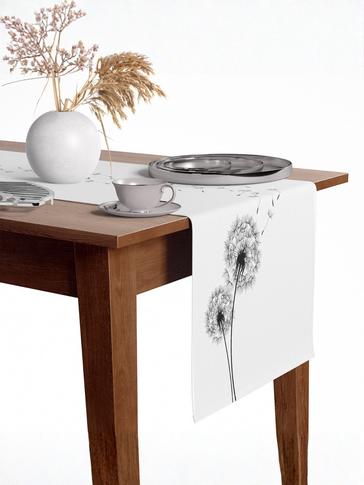 Chemin de table contemporain aspect velouté 45 x 150 cm