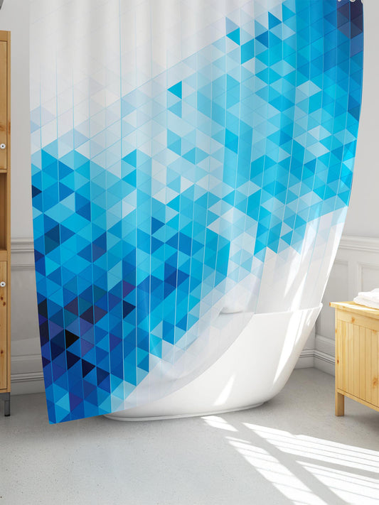 Rideau de Douche Bleu Anti moisissure en Joli Design Moderne