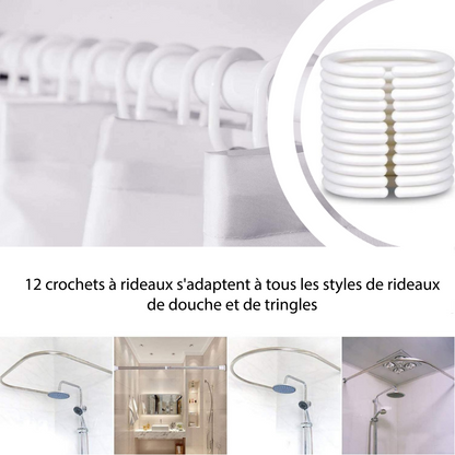 Rideau de salle de bain imperméable 180x200 de motif en plumes