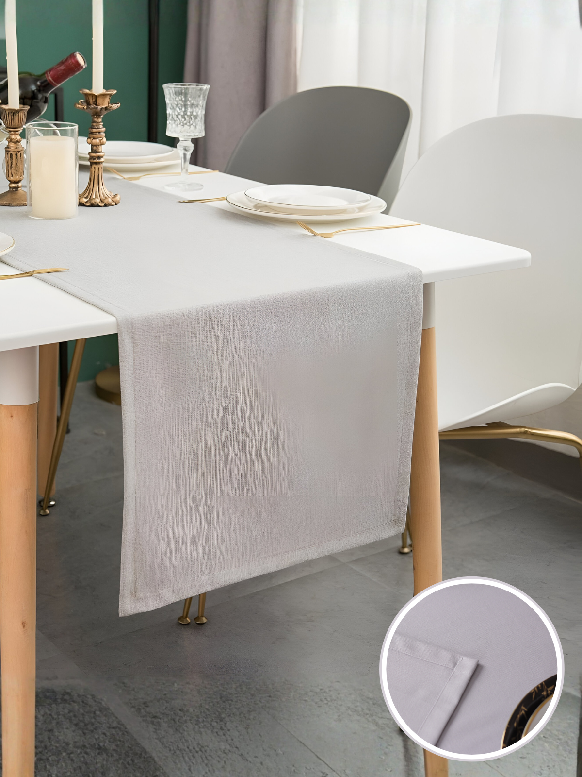 Chemin de table coton 40x140 cm – Résistant, élégant et multi-usage
