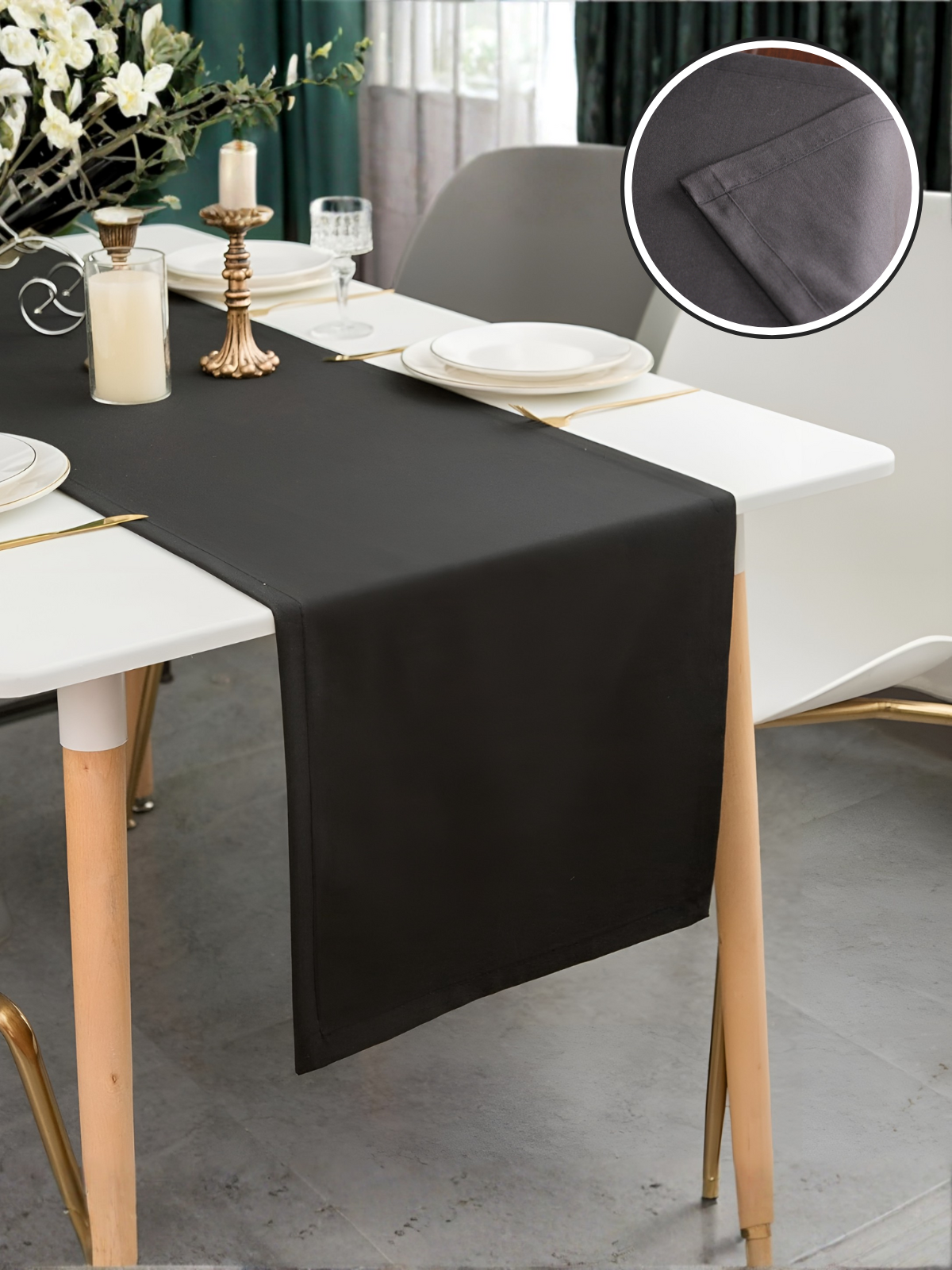 Chemin de table coton 40x140 cm – Résistant, élégant et multi-usage