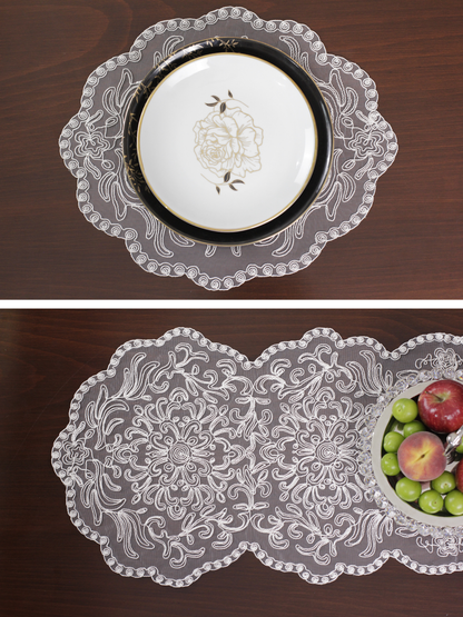 Set de Table 7 Pcs - Ensemble de 6 Napperons avec Chemin de table - Valeria