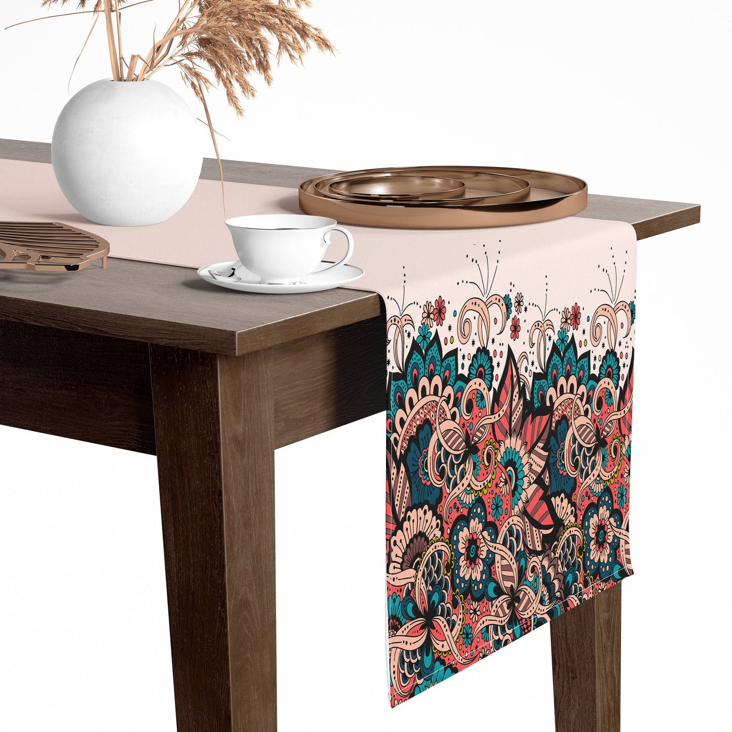 Chemin de table contemporain aspect velouté 45 x 150 cm