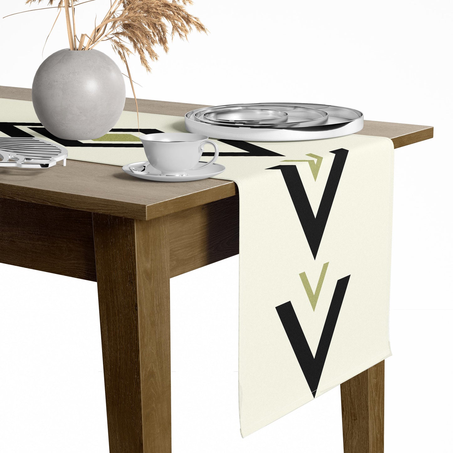 Chemin de table contemporain aspect velouté 45 x 150 cm