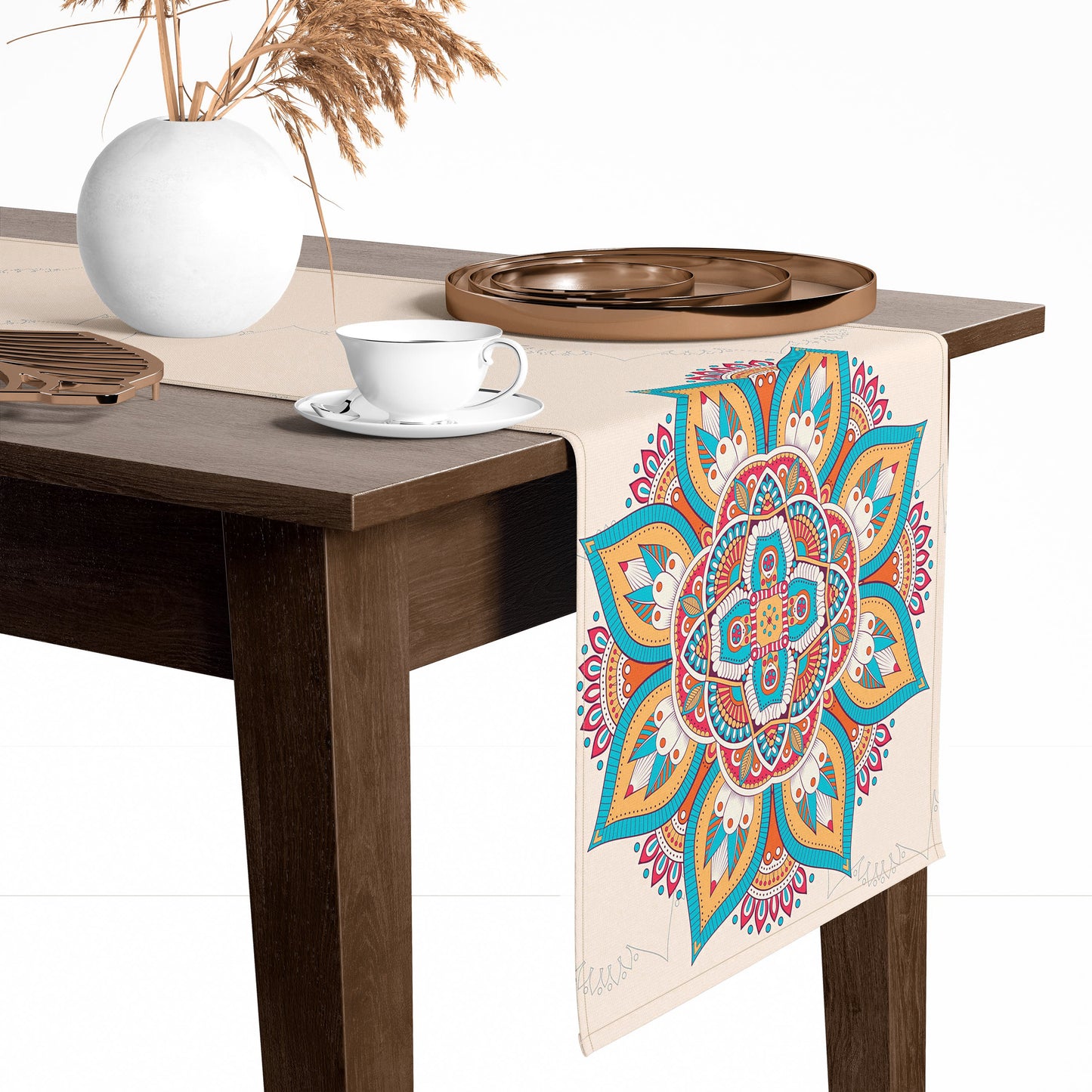 Chemin de table contemporain aspect velouté 45 x 150 cm