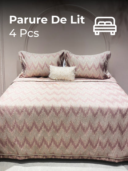 Parure de Lit 2 personnes 260x260 - Ensemble de 4 Pièces