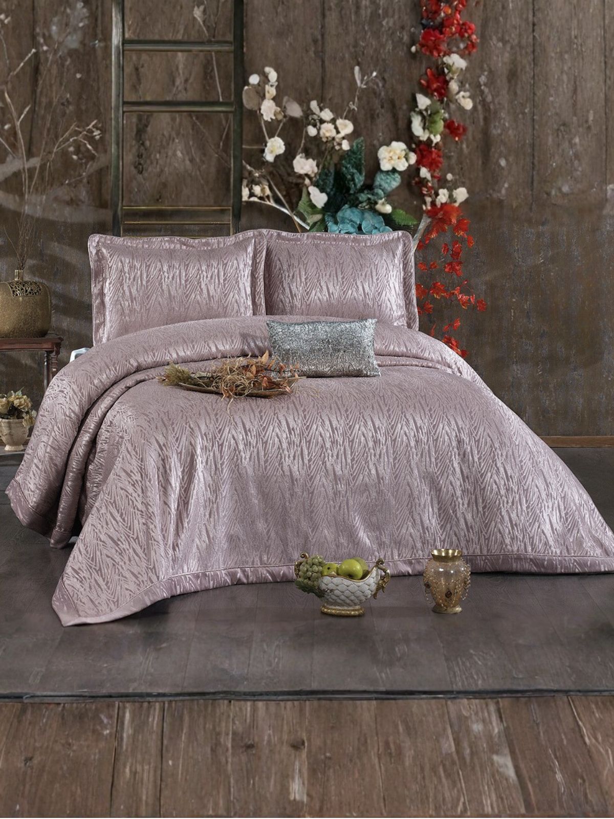 Ensemble couvre-lit jacquard 2 personnes 260x260 - Vivaldi