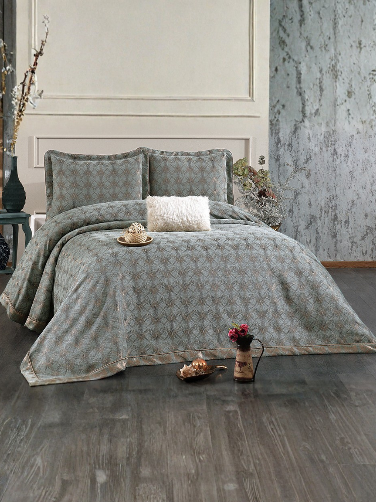 Couvre lit 4 Pièces haut de gamme 260x260 - Podyum