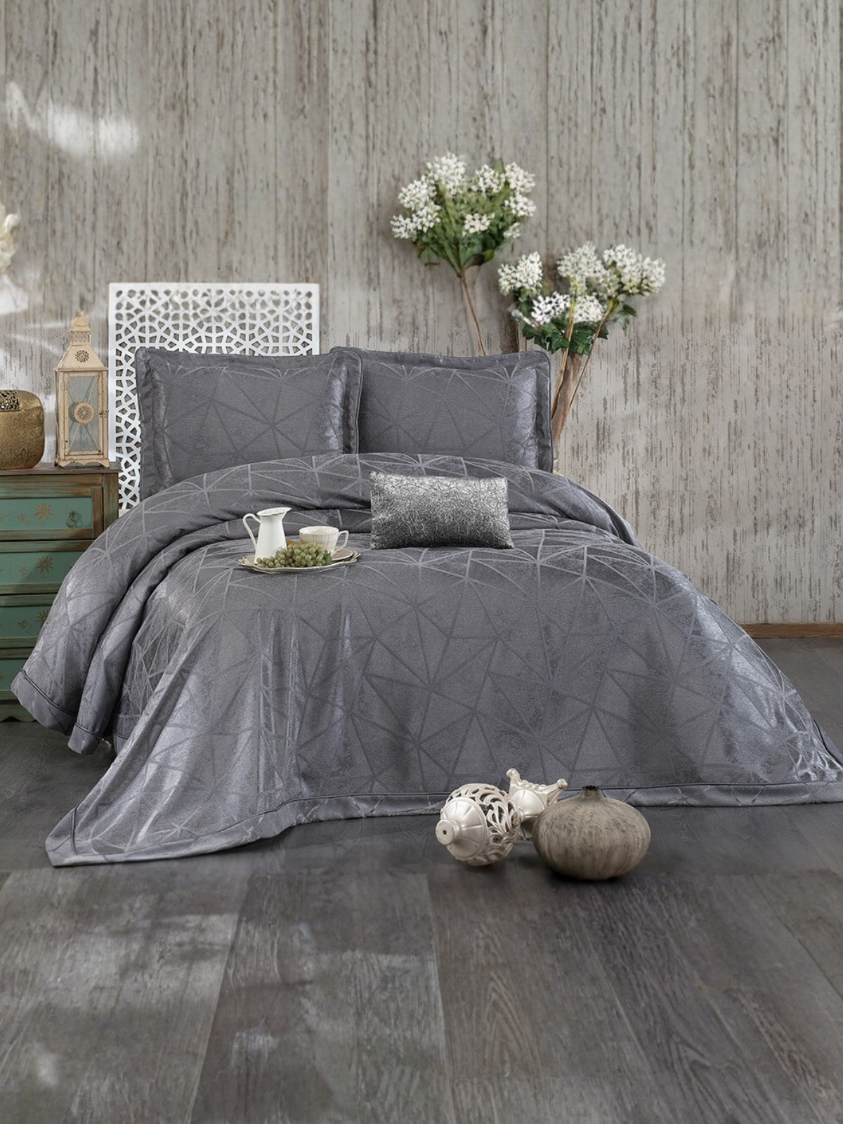 Couvre lit Double Tissu en Jaquard - Lisa