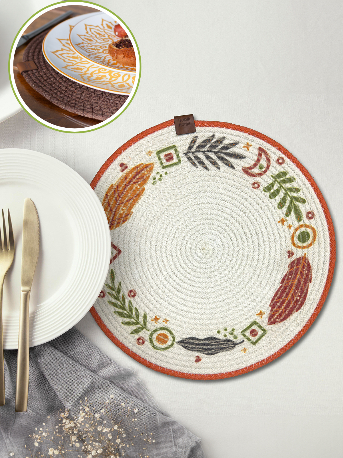 Dessous de Plat 32x32 cm (Lot de 2) – Set de table Décoratif Rigide