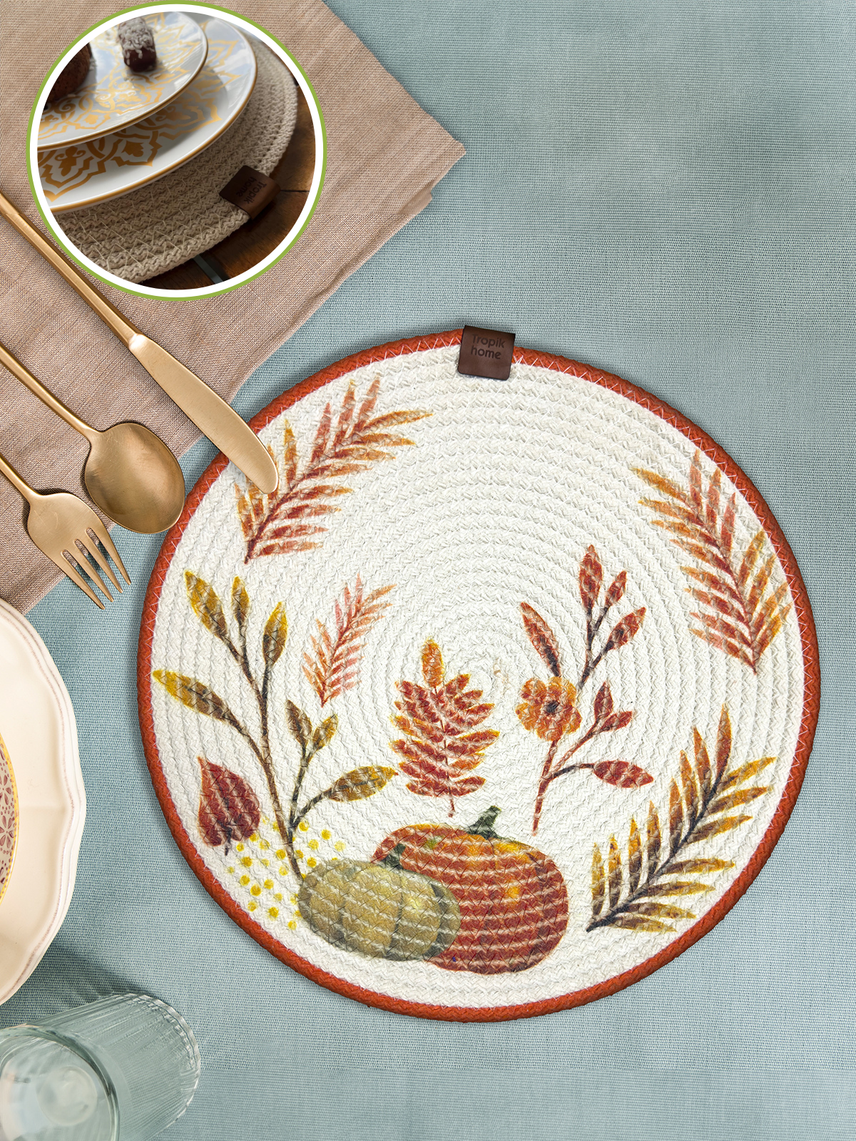 Dessous de Plat 32x32 cm (Lot de 2) – Set de table Décoratif Rigide