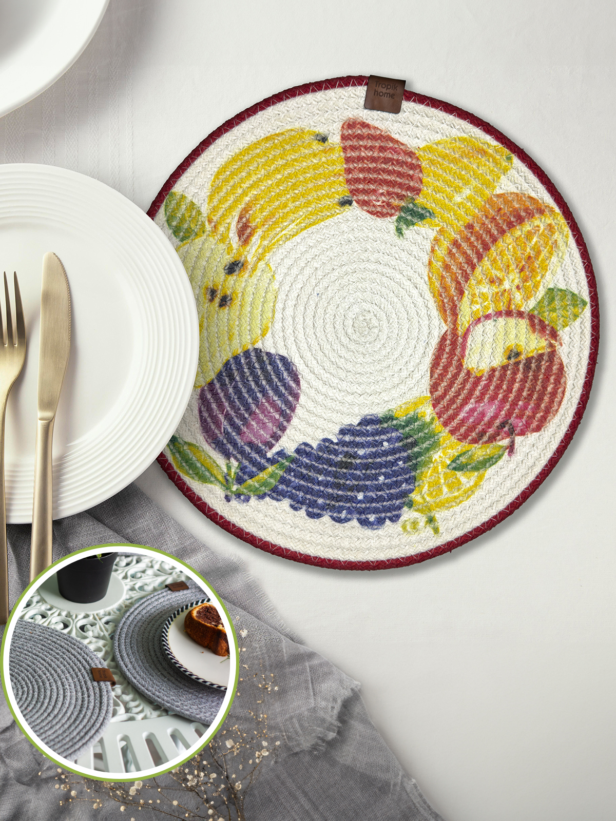 Dessous de Plat 32x32 cm (Lot de 2) – Set de table Décoratif Rigide