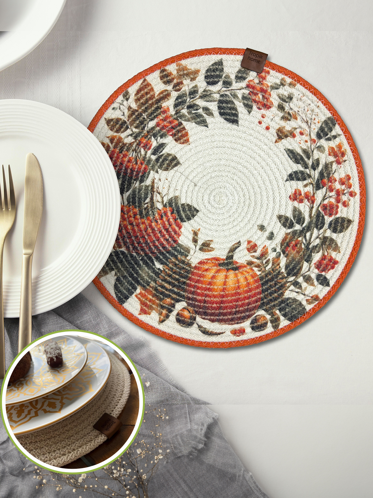 Dessous de Plat 32x32 cm (Lot de 2) – Set de table Décoratif Rigide