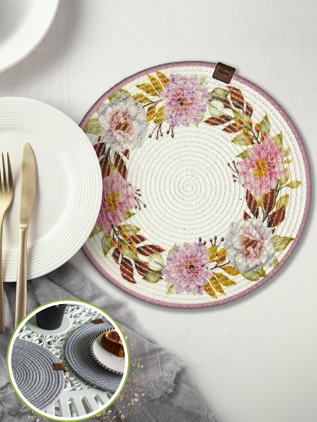 Dessous de Plat 32x32 cm (Lot de 2) – Set de table Décoratif Rigide