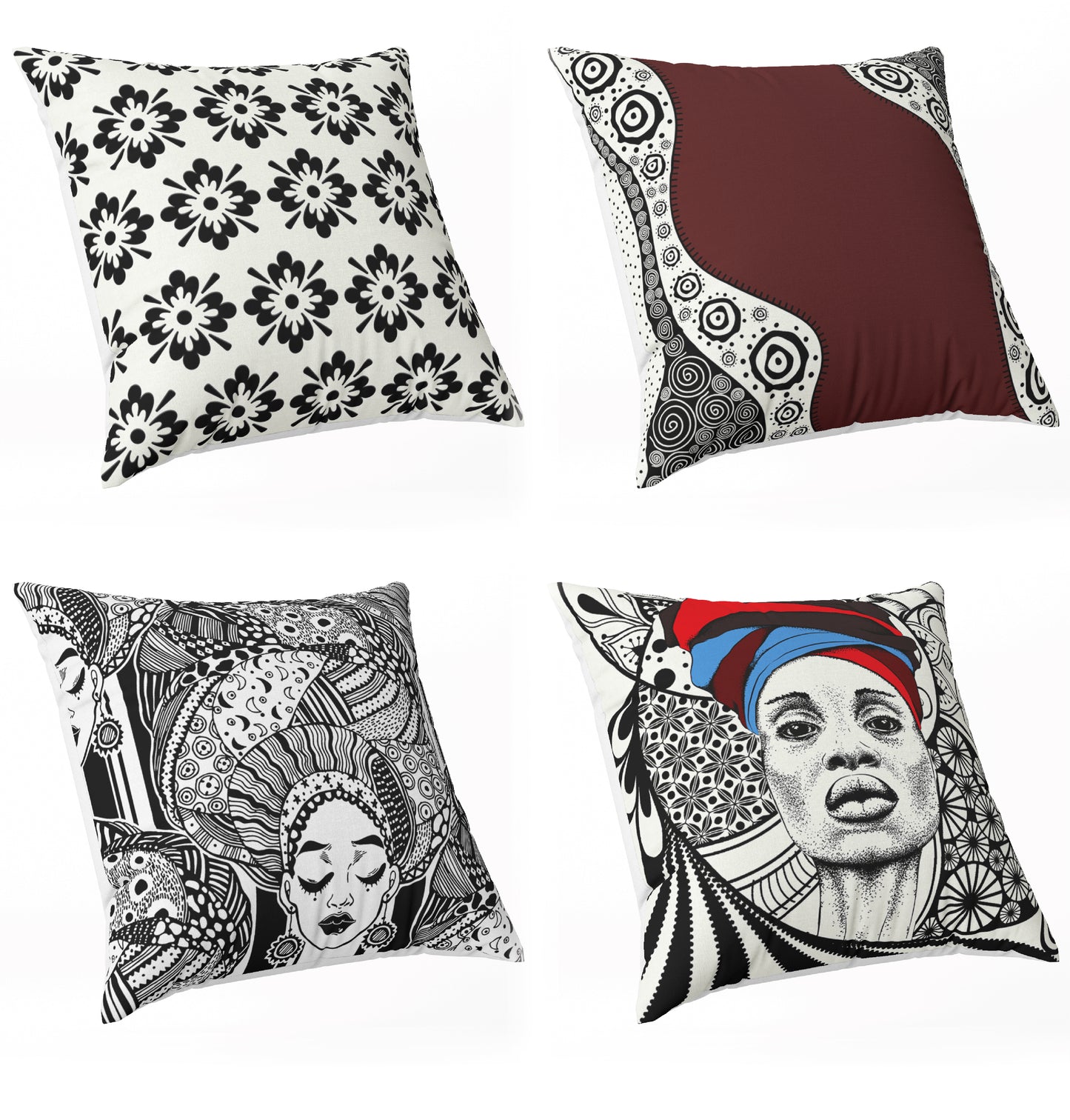 Housse de coussin Lot de 4 Pièces