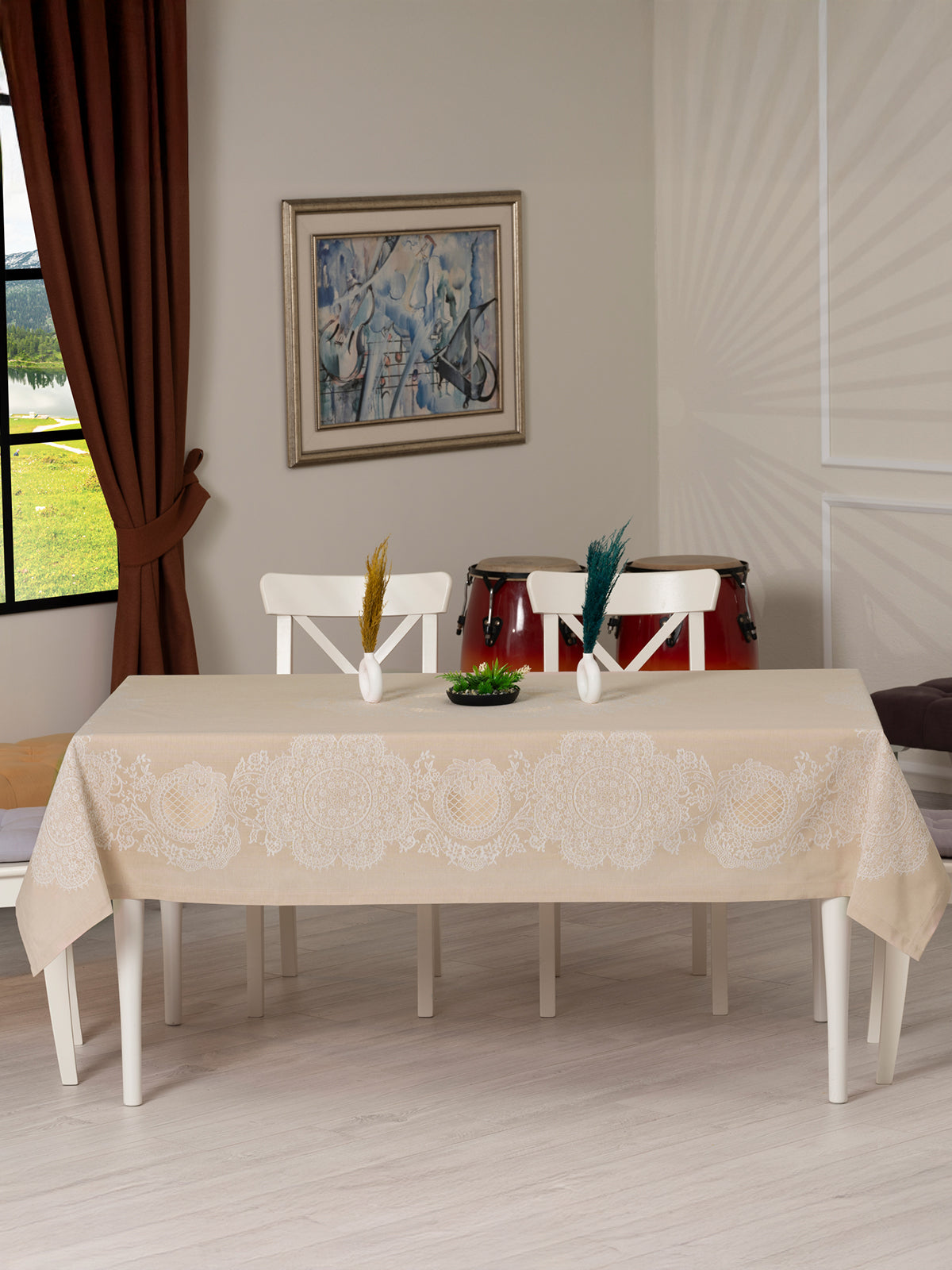 Nappe de Table en Coton rectangulaire en Jacquard