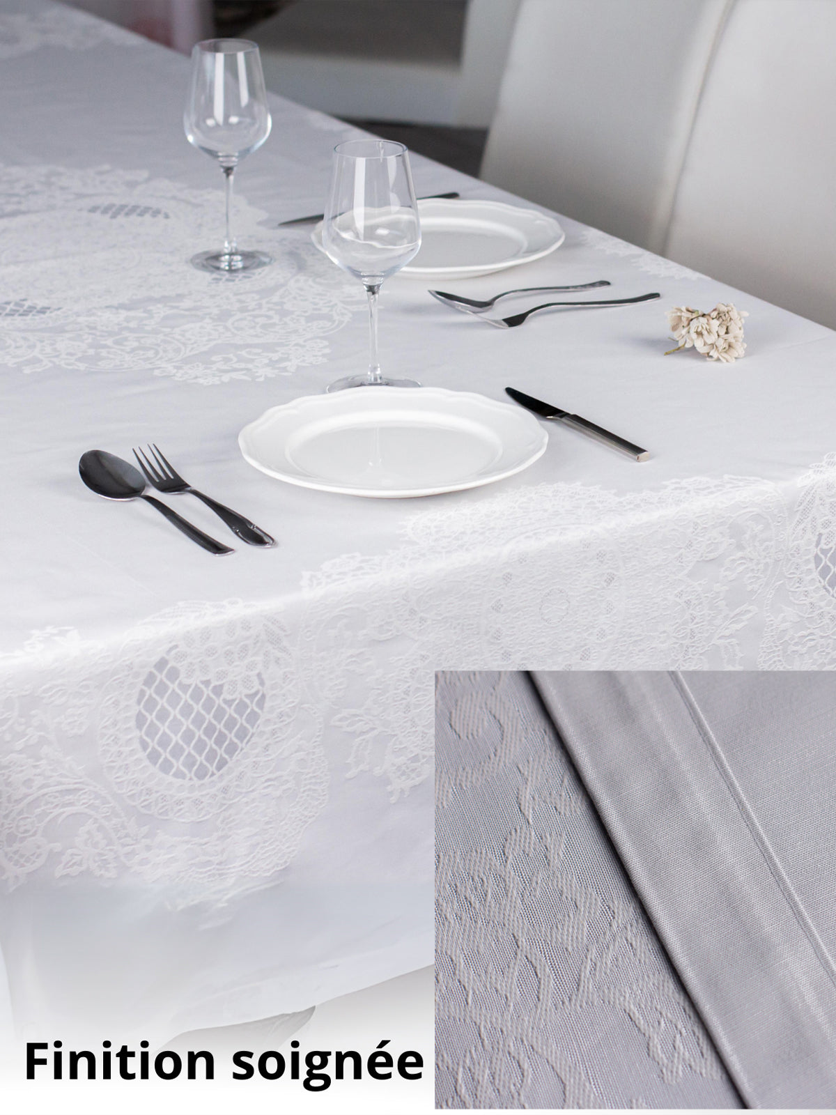 Nappe de Table en Coton rectangulaire en Jacquard