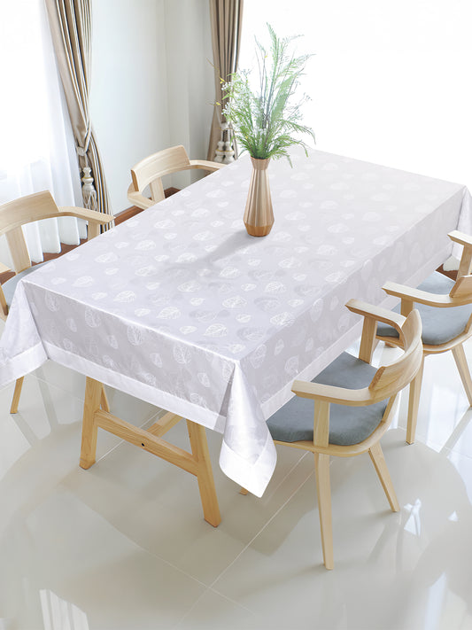 Nappe de table anti-tache en jacquard motif floral