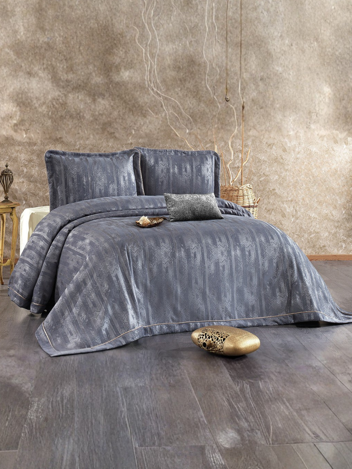 Couvre lit 4 pièces en jacquard - Riva