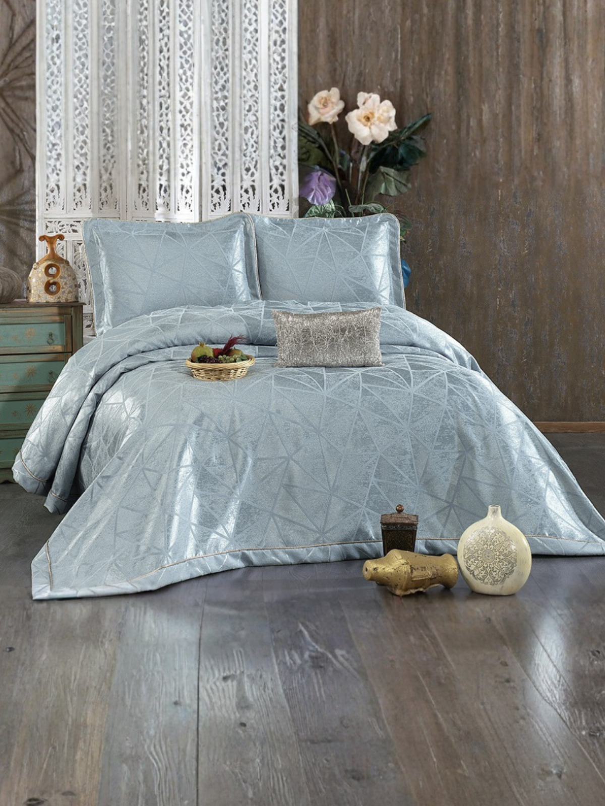 Couvre lit Double Tissu en Jaquard - Lisa