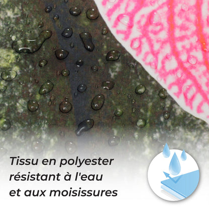 Rideau de douche spa concept pierres de zen et orchidée